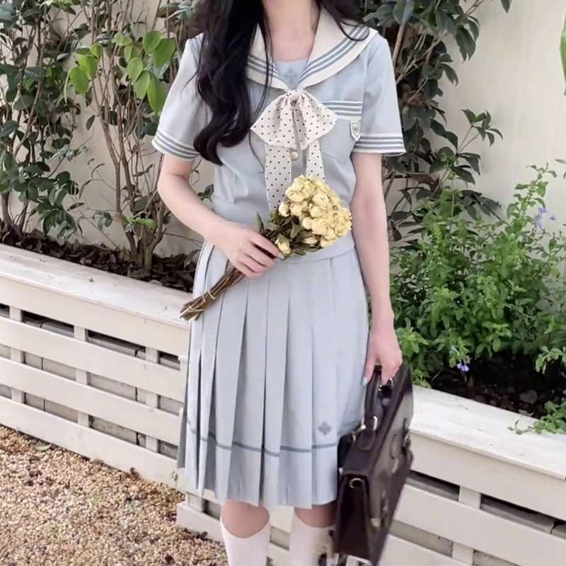 セーラー服 清楚系 コスプレ 制服風ワンピース