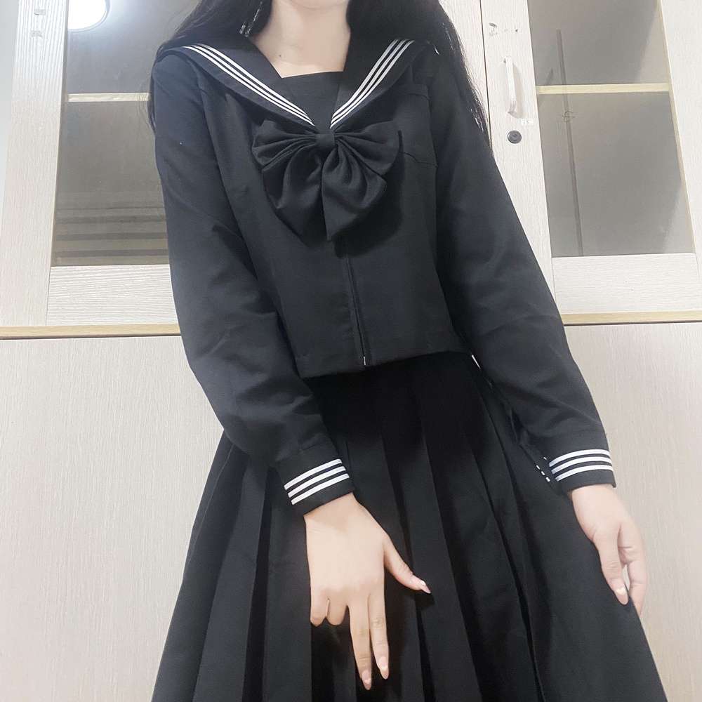 セーラー服 クラシックリボン 制服風ワンピース