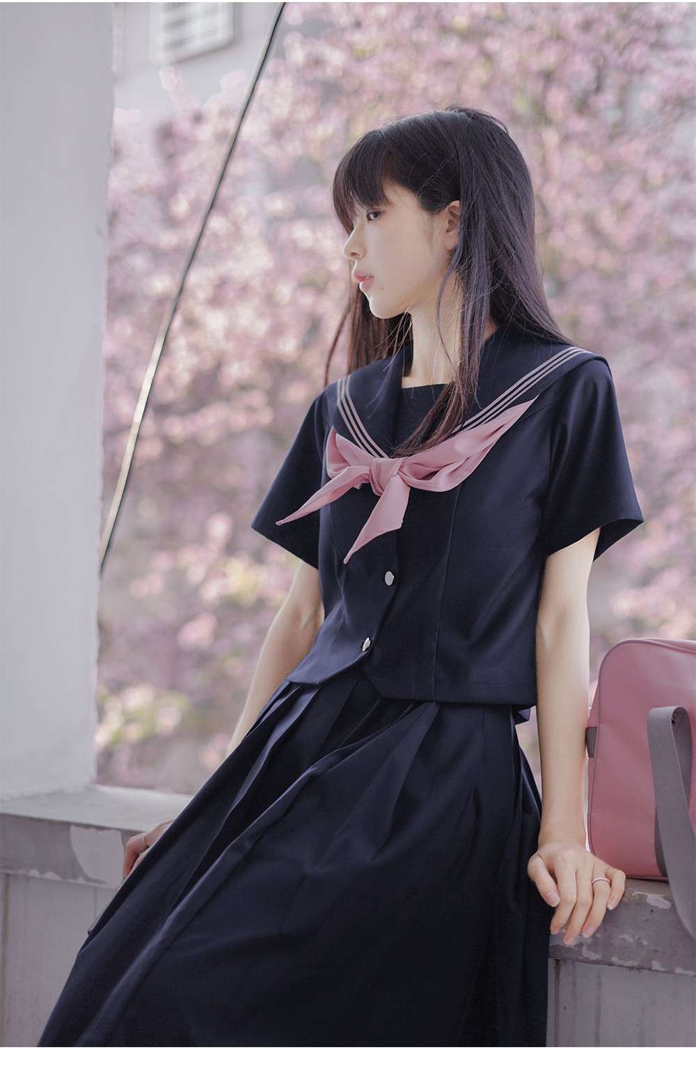 セーラー服 【大きいサイズ】清楚系女子高生風 女装