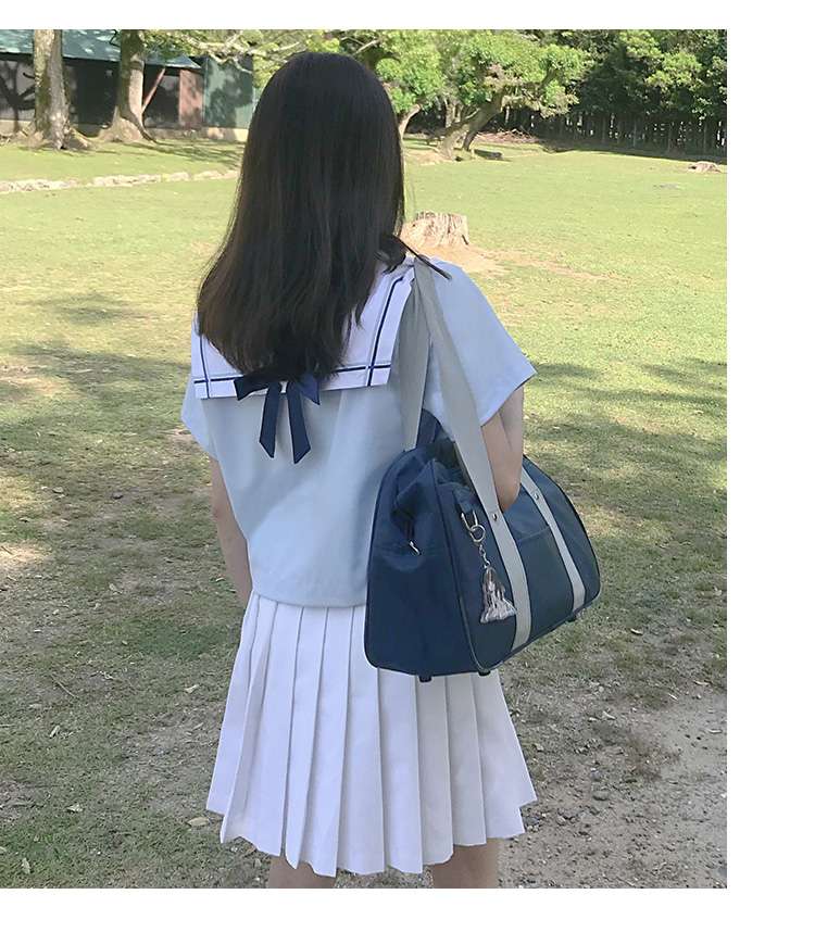 セーラー服 ウサギモチーフ セーラーカラー 半袖トップス
