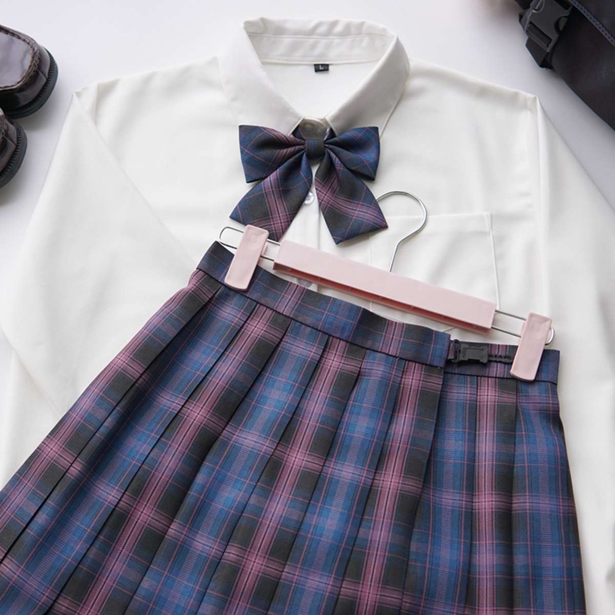 セーラー服 プレッピースタイル チェック柄セーラー制服セット