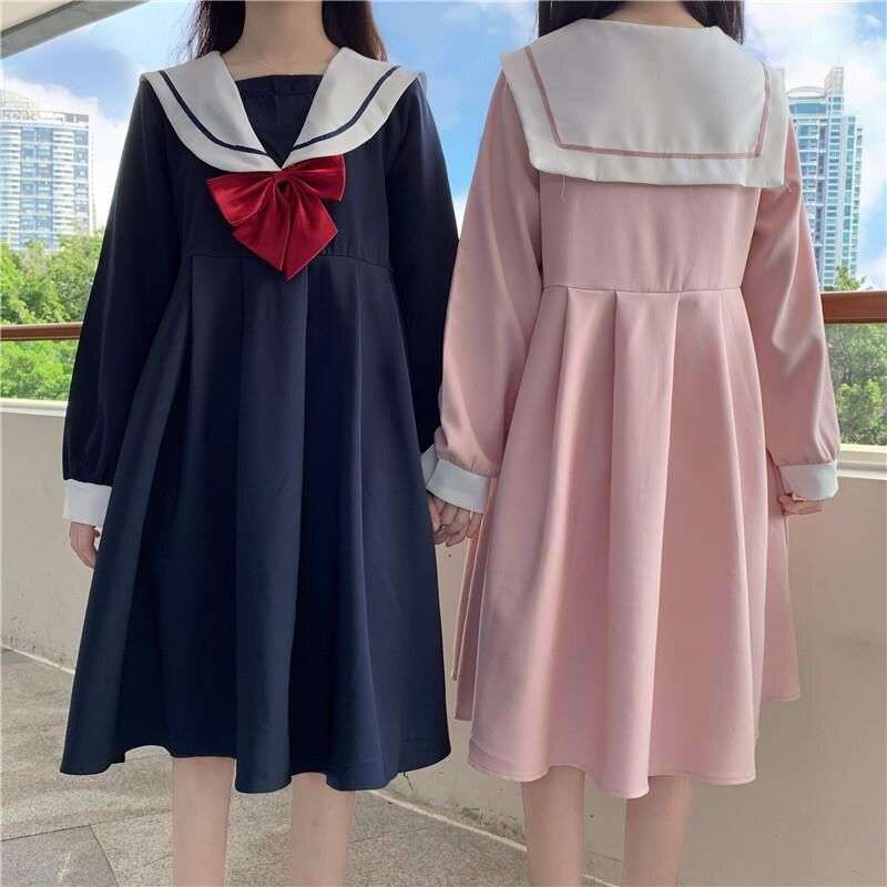 セーラー服 ガーリーセーラーカラーワンピース