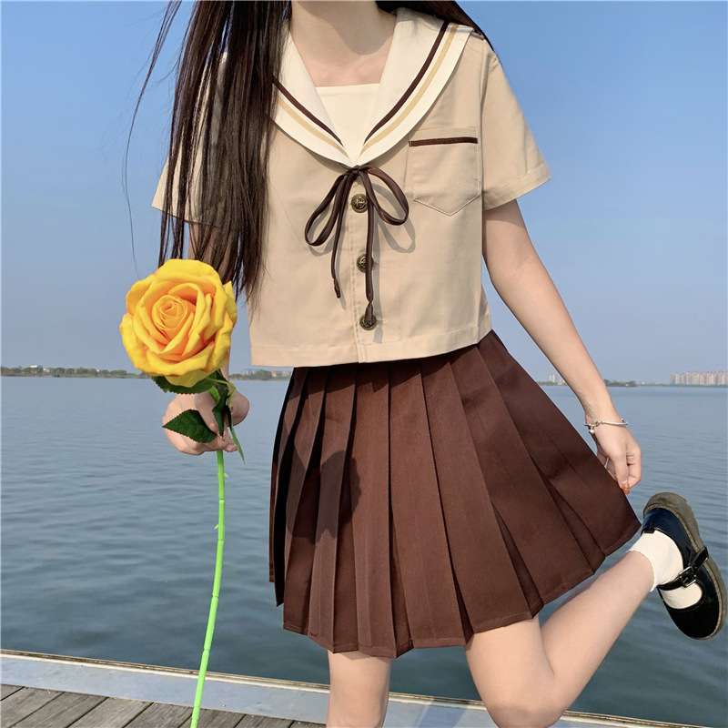 セーラー服 クラシックブラウンセーラー制服セット