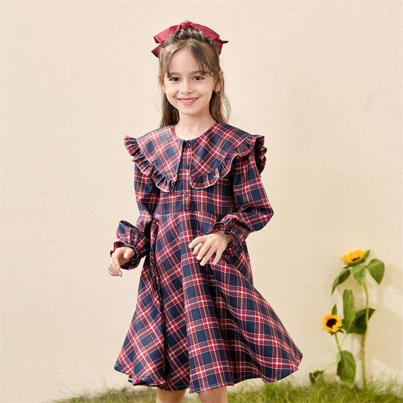 セーラー服 女の子ドレス 英国スタイルのロングスカート