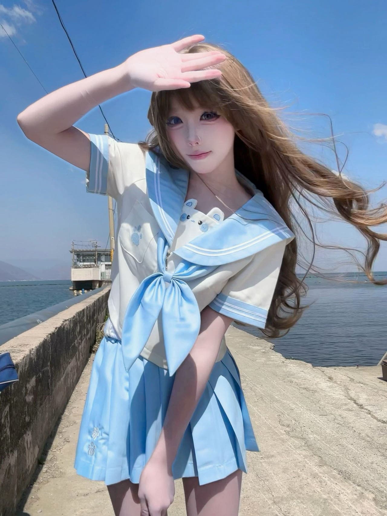 セーラー服 うさぎモチーフ 海の制服
