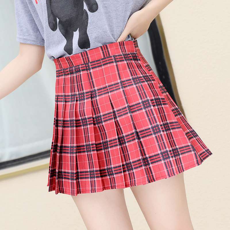 セーラー服 プリーツチェックミニスカート