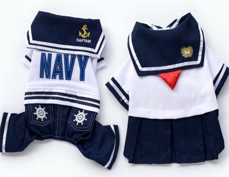 セーラー服 ペット用 風コスチューム