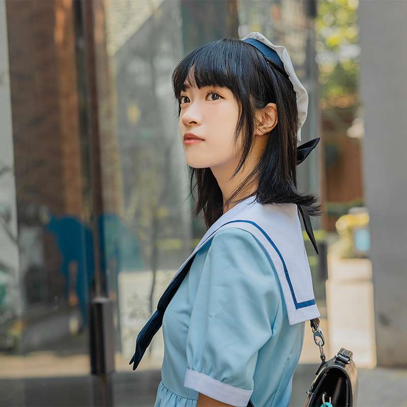 セーラー服 清楚な青空セーラーワンピース