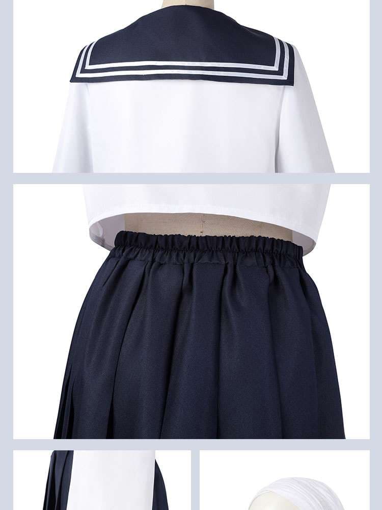 セーラー服 クラシック コスプレ衣装 長袖プリーツスカートセット
