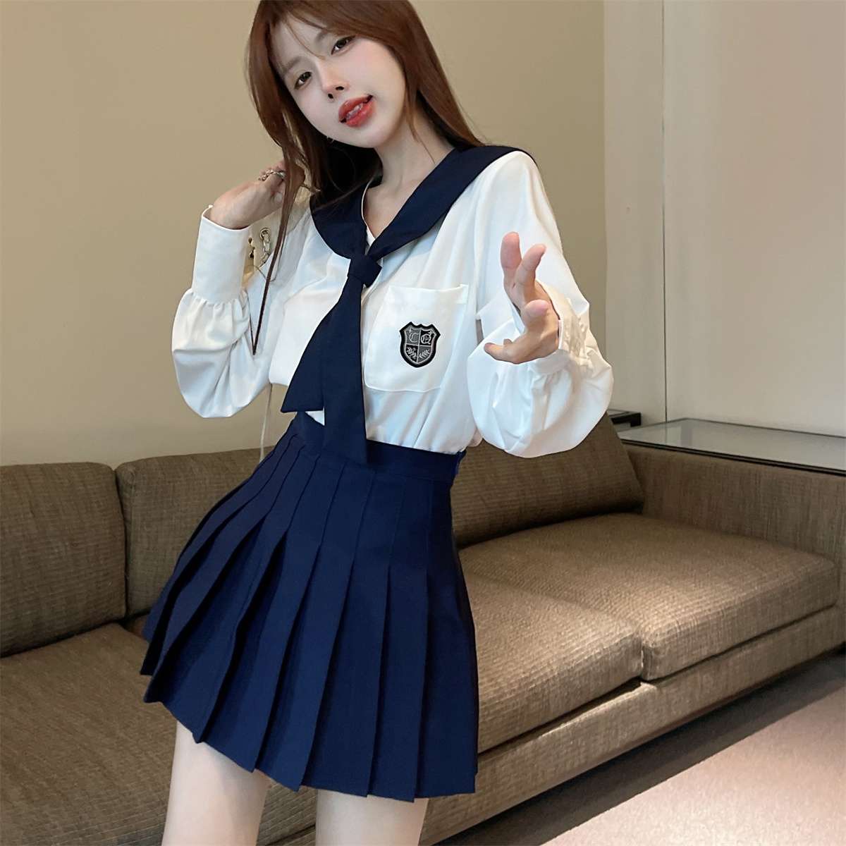 セーラー服 クラシックセーラー風学生服 長袖セット