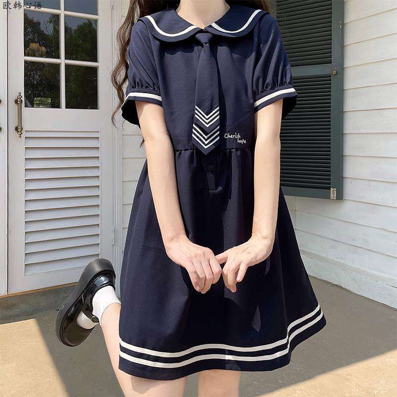 セーラー服 ネイビーセーラーカラー ワンピース