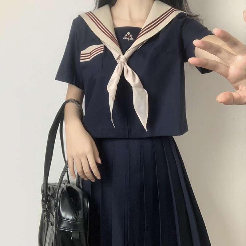 セーラー服 クラシックスタイル 黒色 制服セット