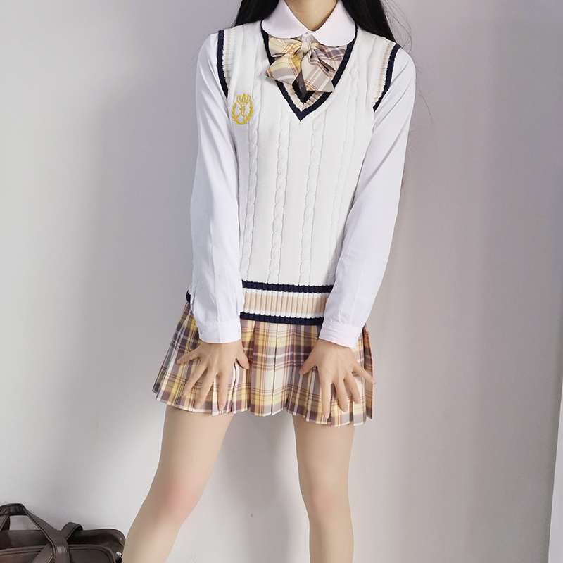 セーラー服 学園風Vネックセーターベスト
