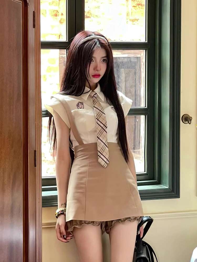 セーラー服 学園風ブレザー風ワンピース制服セット