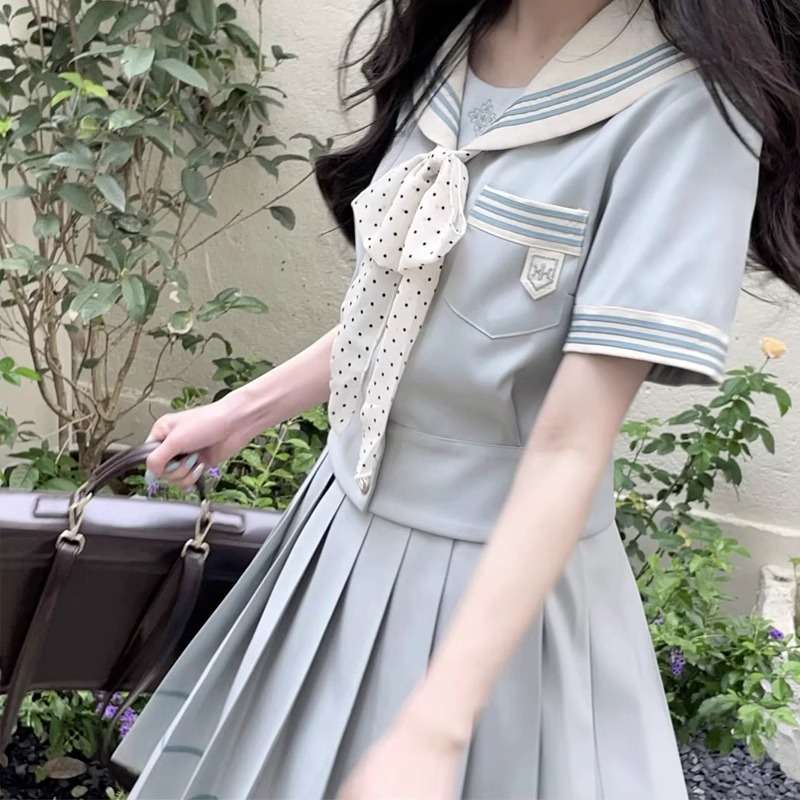 セーラー服 清楚系 コスプレ 制服風ワンピース