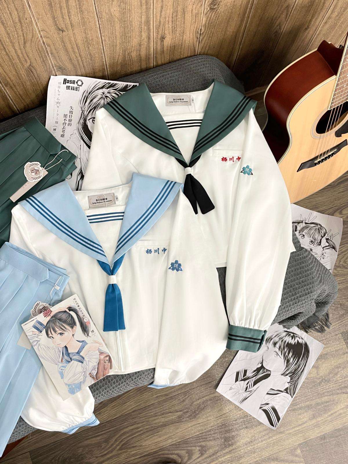 セーラー服 清楚な学園風 長袖上下セット