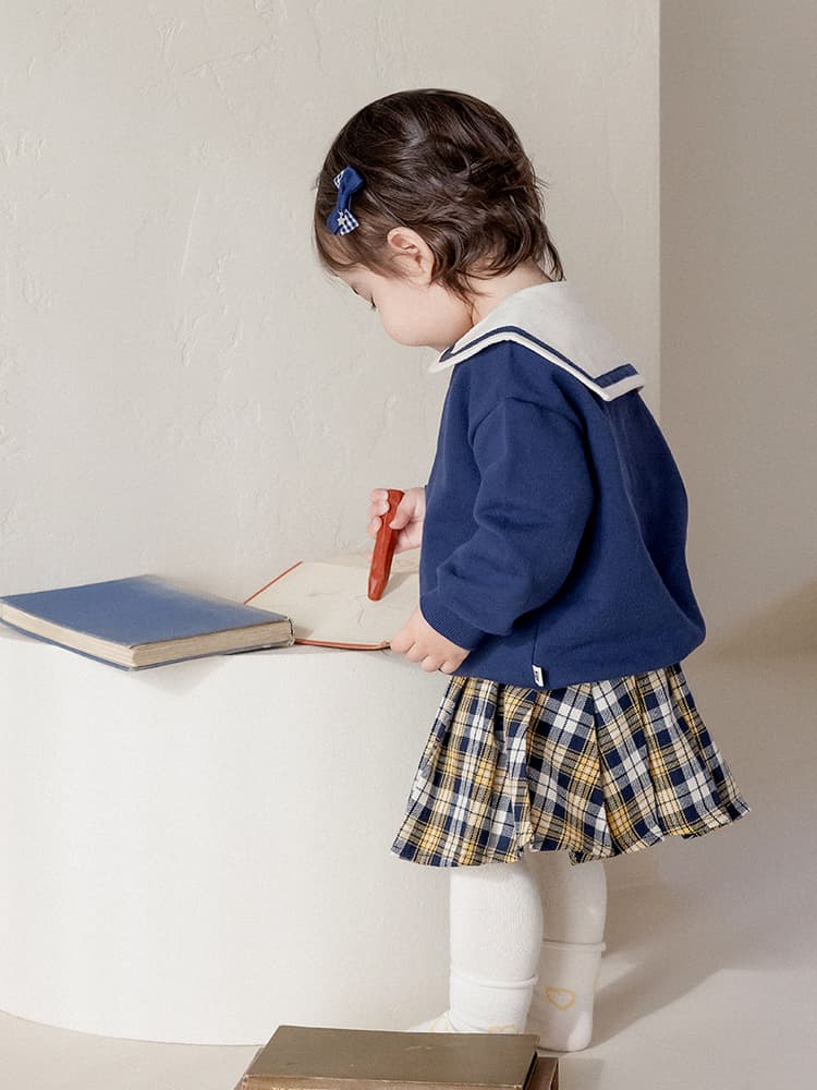 セーラー服 ハートワッペン幼児用セーラーワンピース