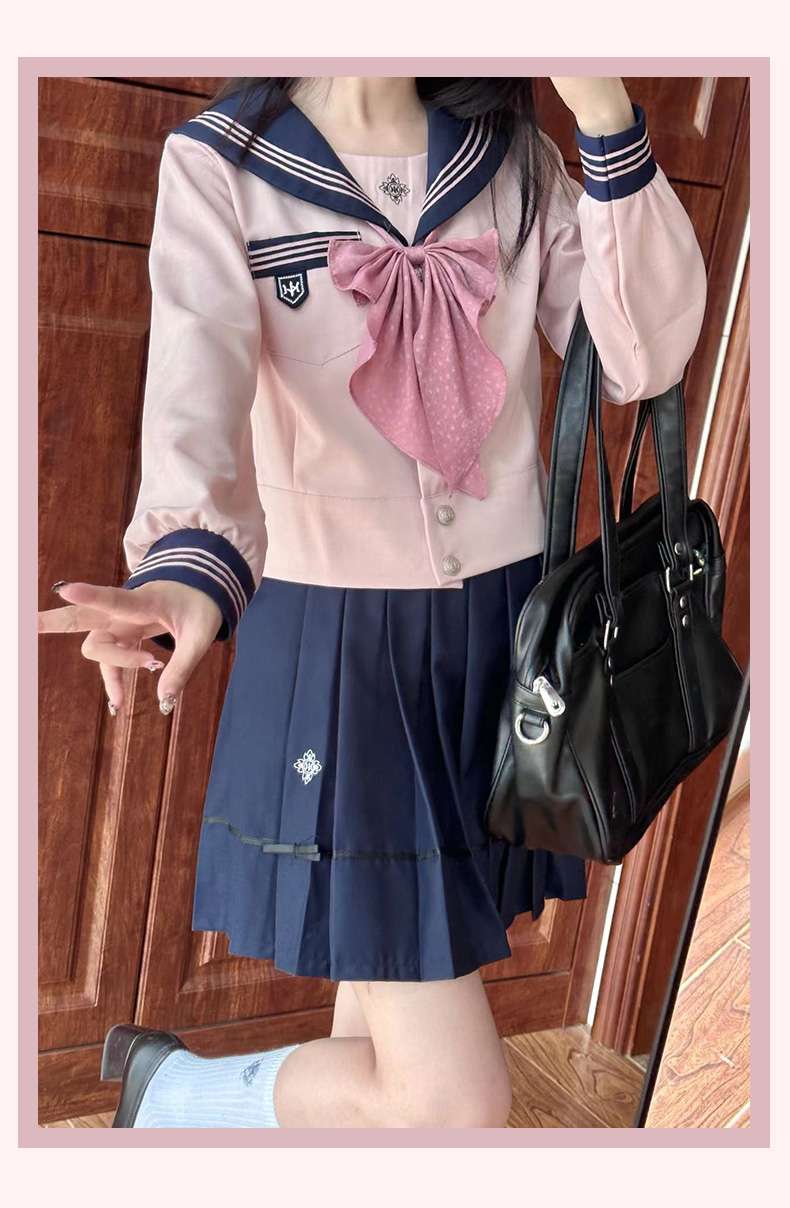 セーラー服 大きなリボンの 制服セット