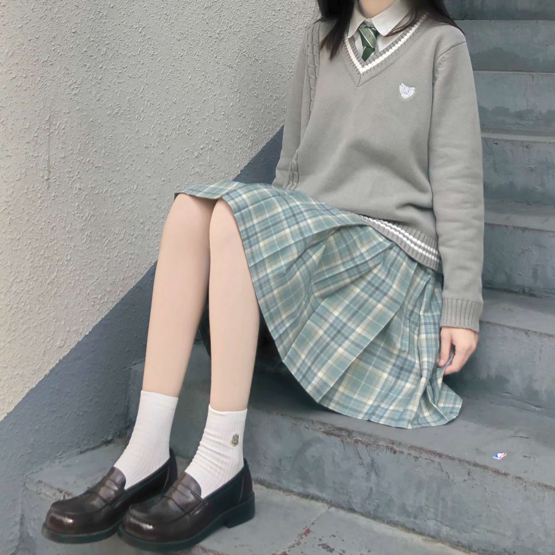 セーラー服 学園風Vネックニットセーター オリジナル