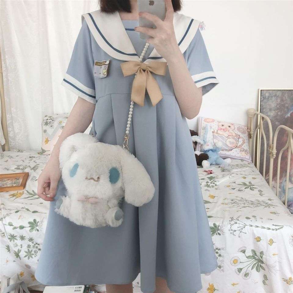 セーラー服 ふわり可愛いセーラー風ワンピース
