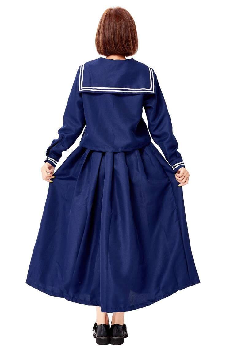 セーラー服 長袖 ワンピース 学生風
