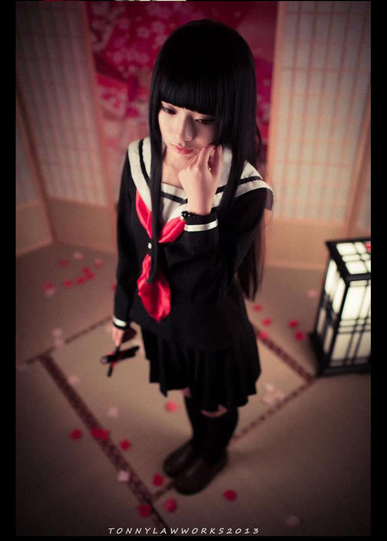セーラー服 黒基調の和風 コスプレ衣装