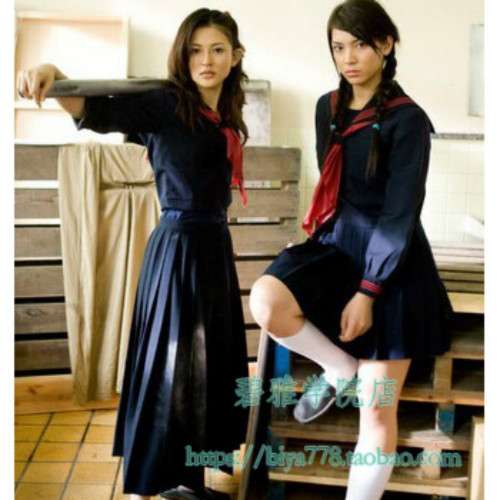 セーラー服 クラシック 赤リボン付き