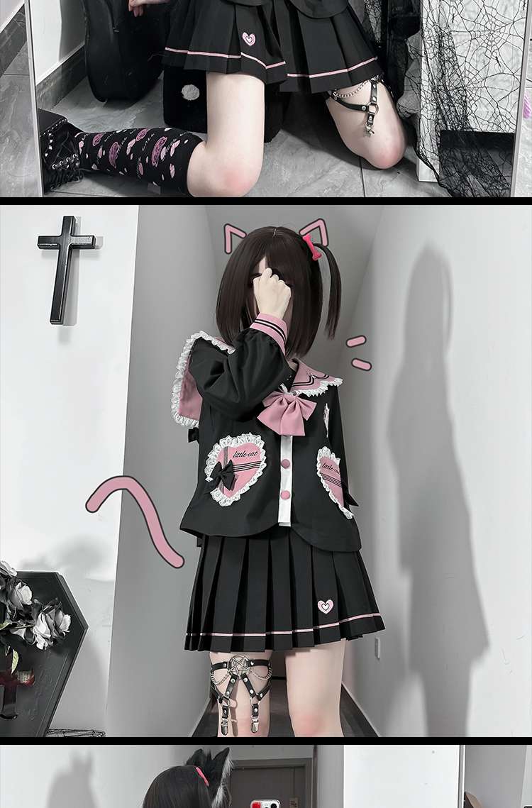 セーラー服 ゴスロリ風 セット