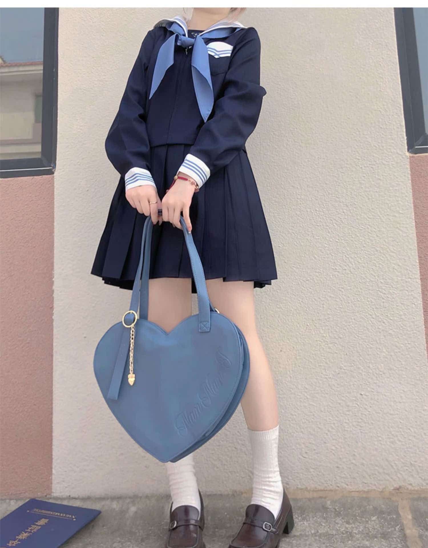 セーラー服 学生風 長袖上下セット