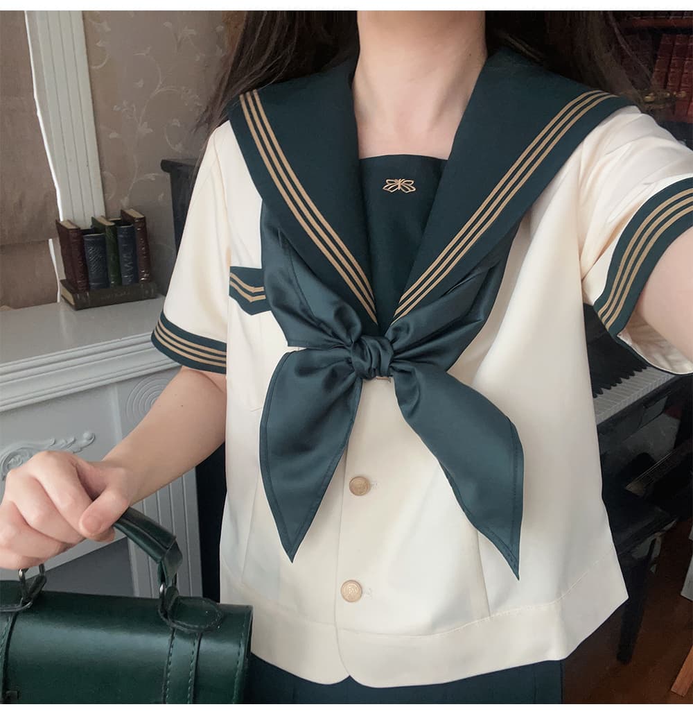 セーラー服 クラシック セーラー 半袖ブラウス