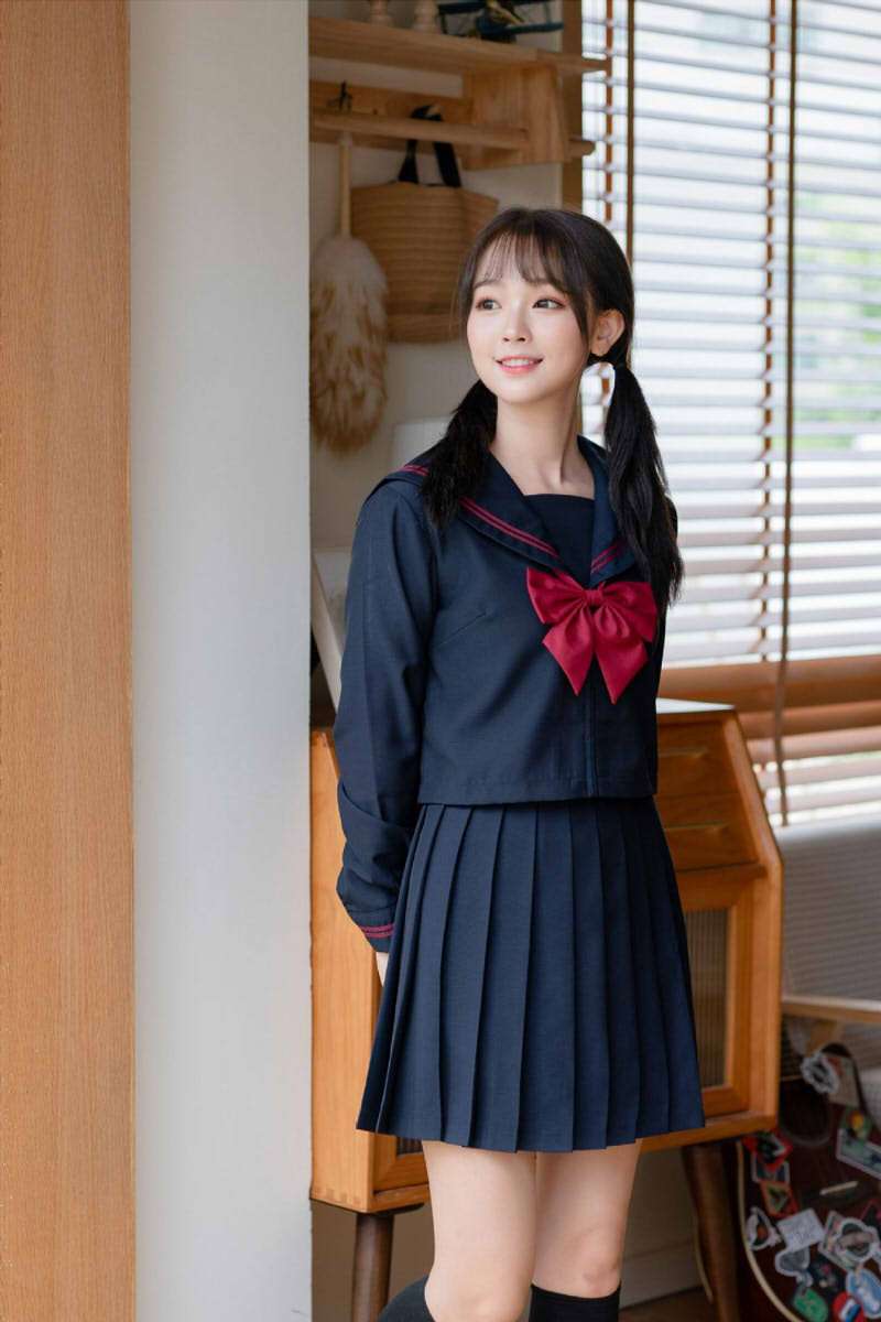 セーラー服 学生風レトロ 上下セット
