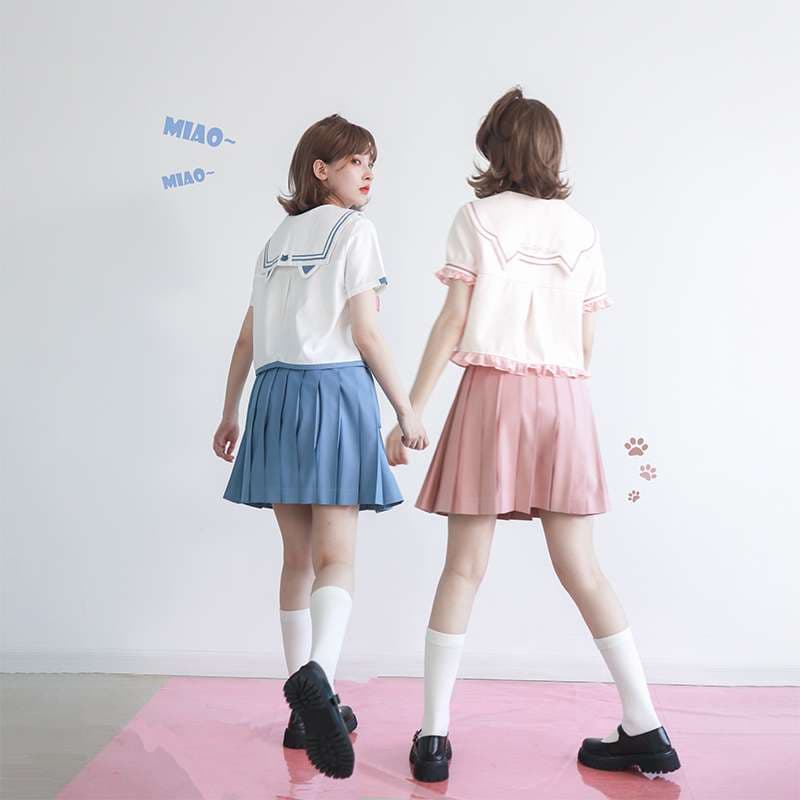 セーラー服 キュートな猫耳 ピンクスイート