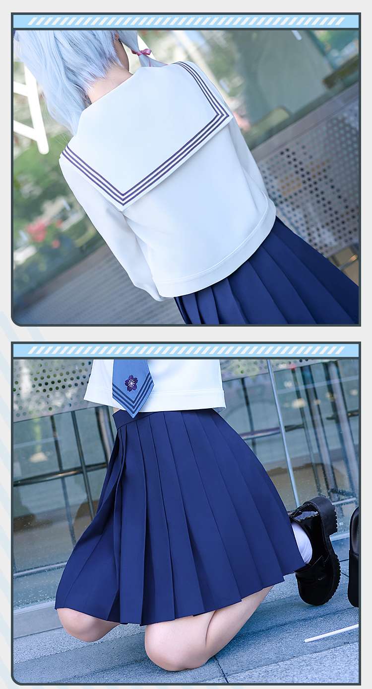 セーラー服 元気いっぱい！アニメ風セーラー制服コスプレセット