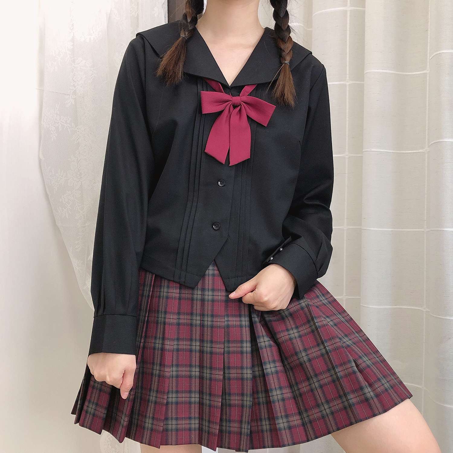 セーラー服 ショートスカート＆セーターカーディガンセット
