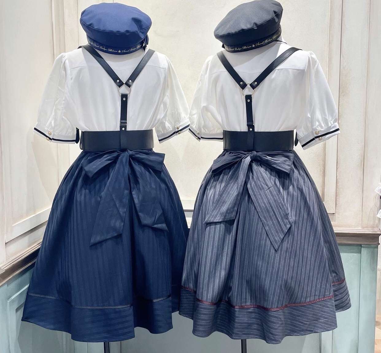 セーラー服 レトロ学園風ゴシックロリータワンピースセット