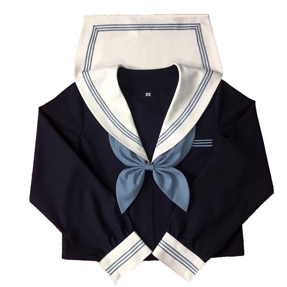 セーラー服 三本線襟リボン付き本格派上衣