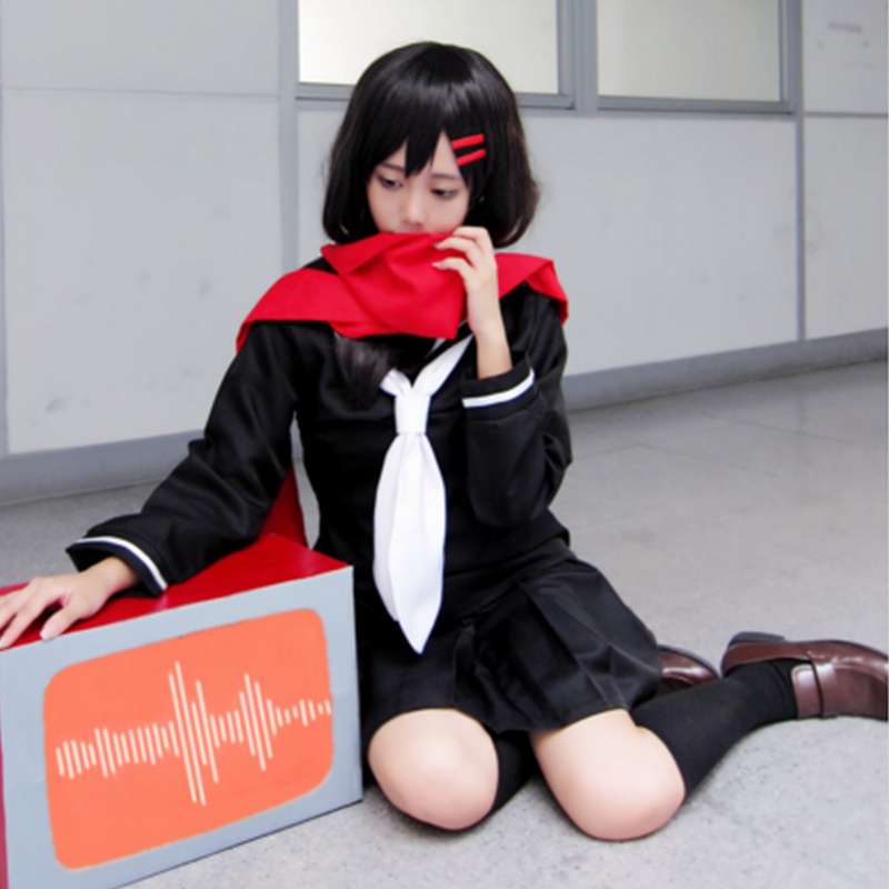 セーラー服 赤スカーフ付き コスプレセット