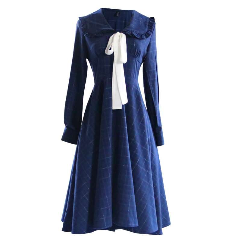 セーラー服 レトロ風セーラーカラーワンピース