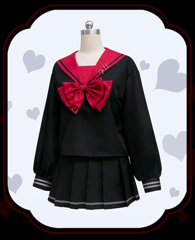 セーラー服 風コスプレ衣装 リボン付き制服セット