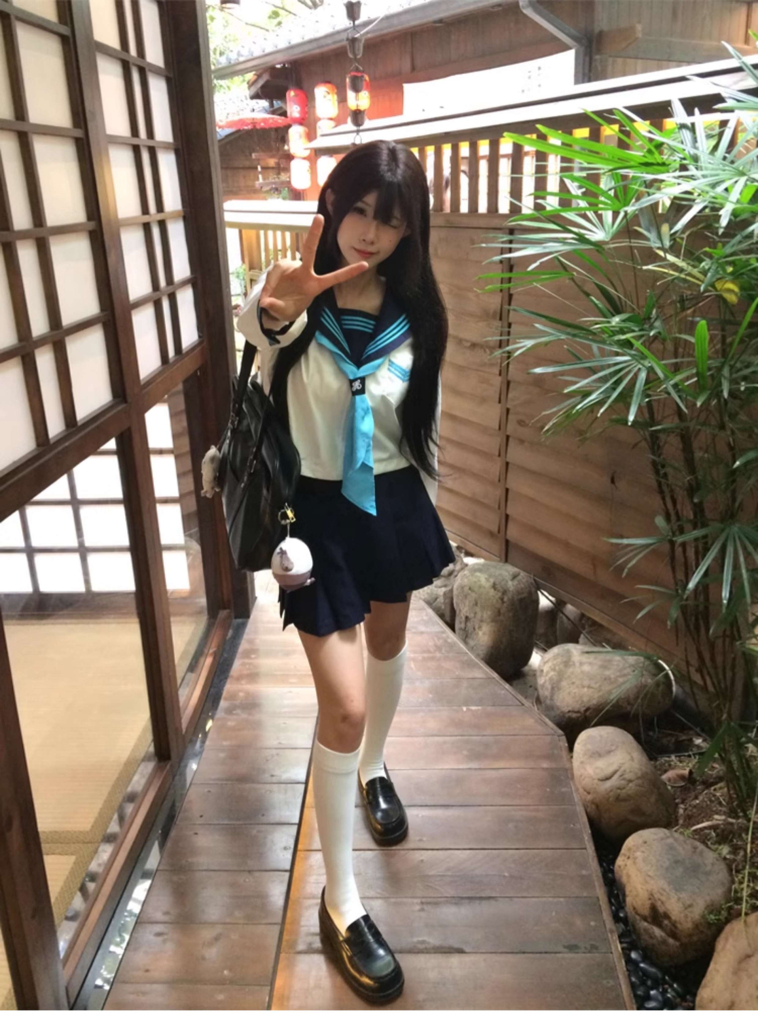 セーラー服 清楚な白襟 学生服上下セット