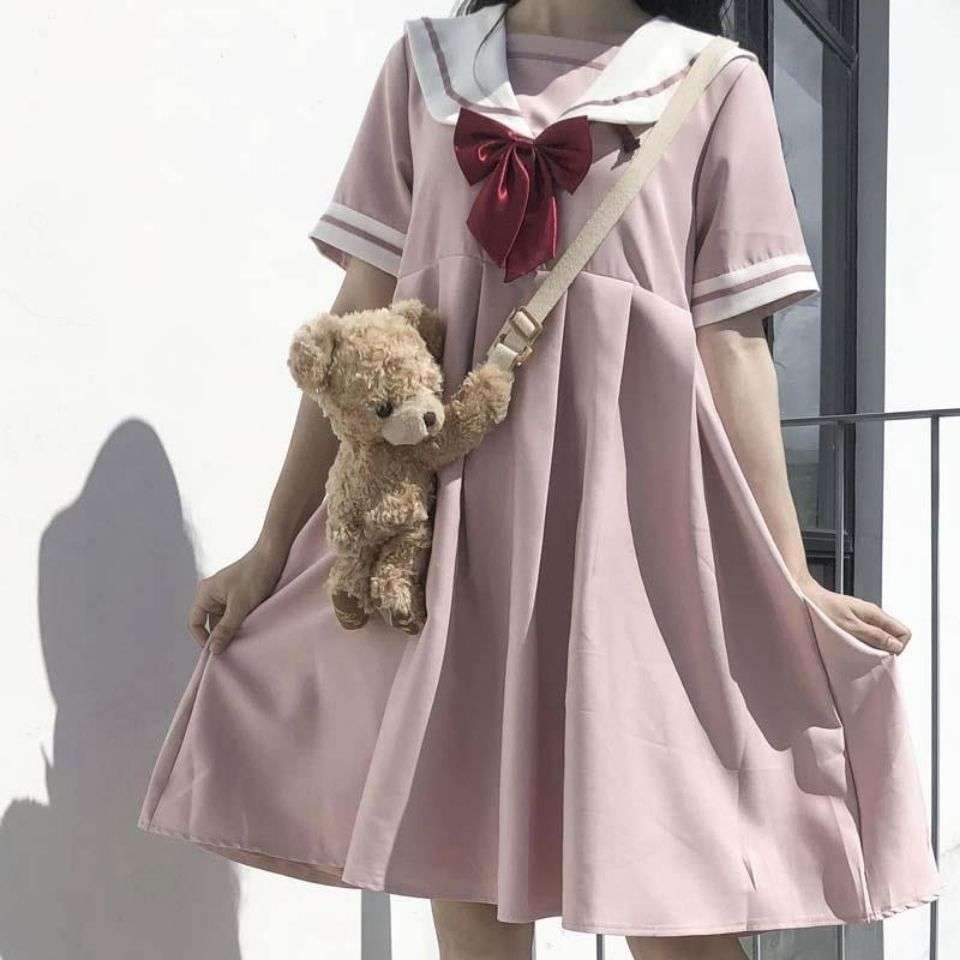 セーラー服 ふわり可愛いセーラー風ワンピース