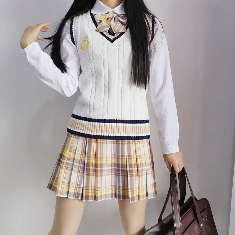 セーラー服 学園風Vネックセーターベスト