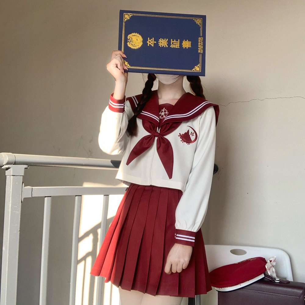 セーラー服 学園風 リボン付き制服セット