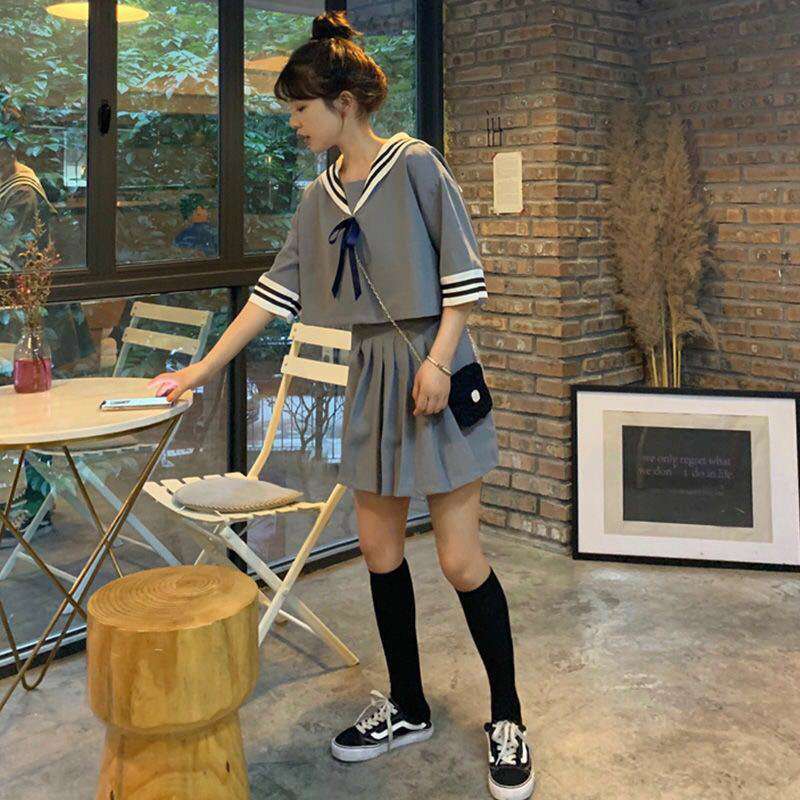 セーラー服 レトロ風 ツーピースセット