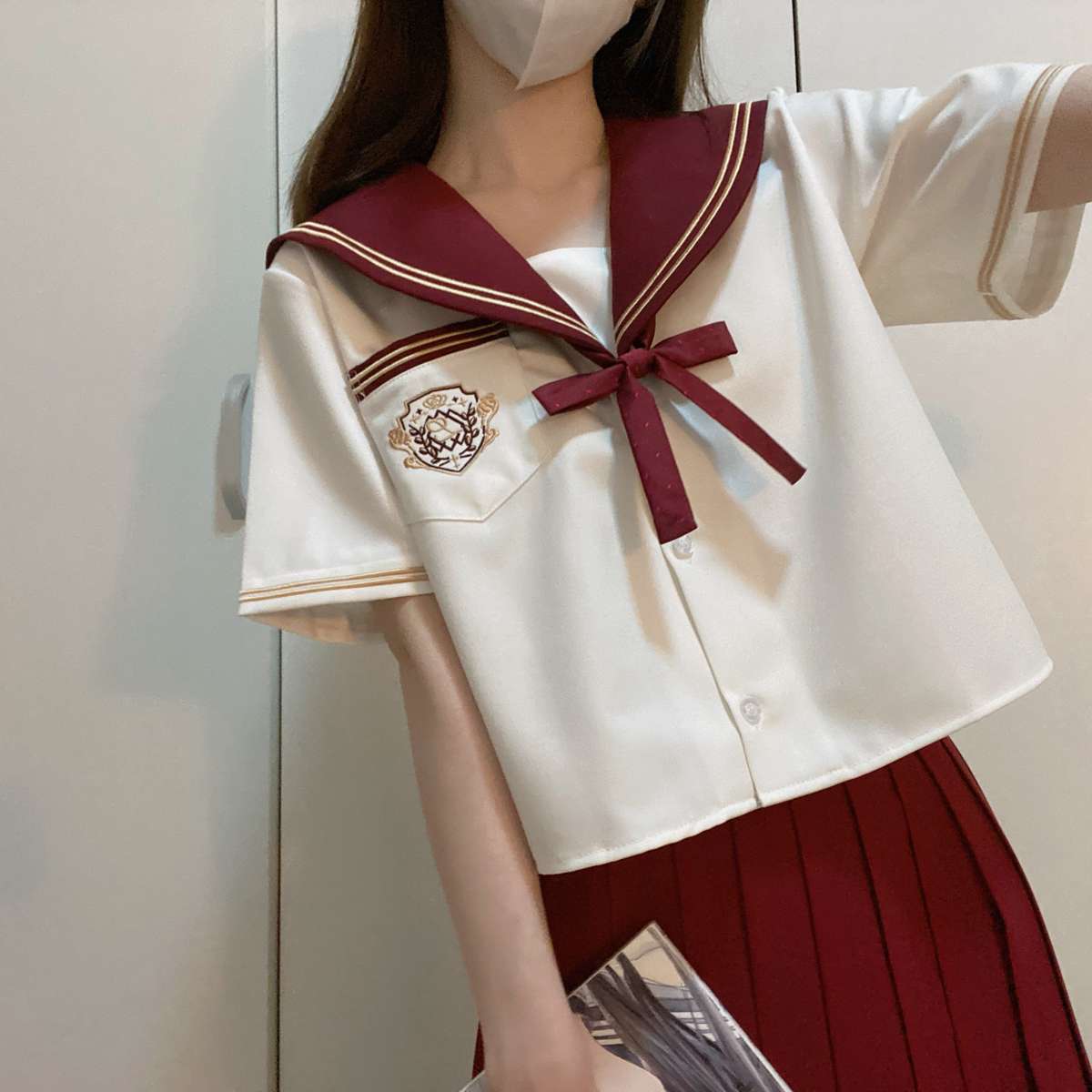 セーラー服 クラシカル学生服 リボン付きセーラー