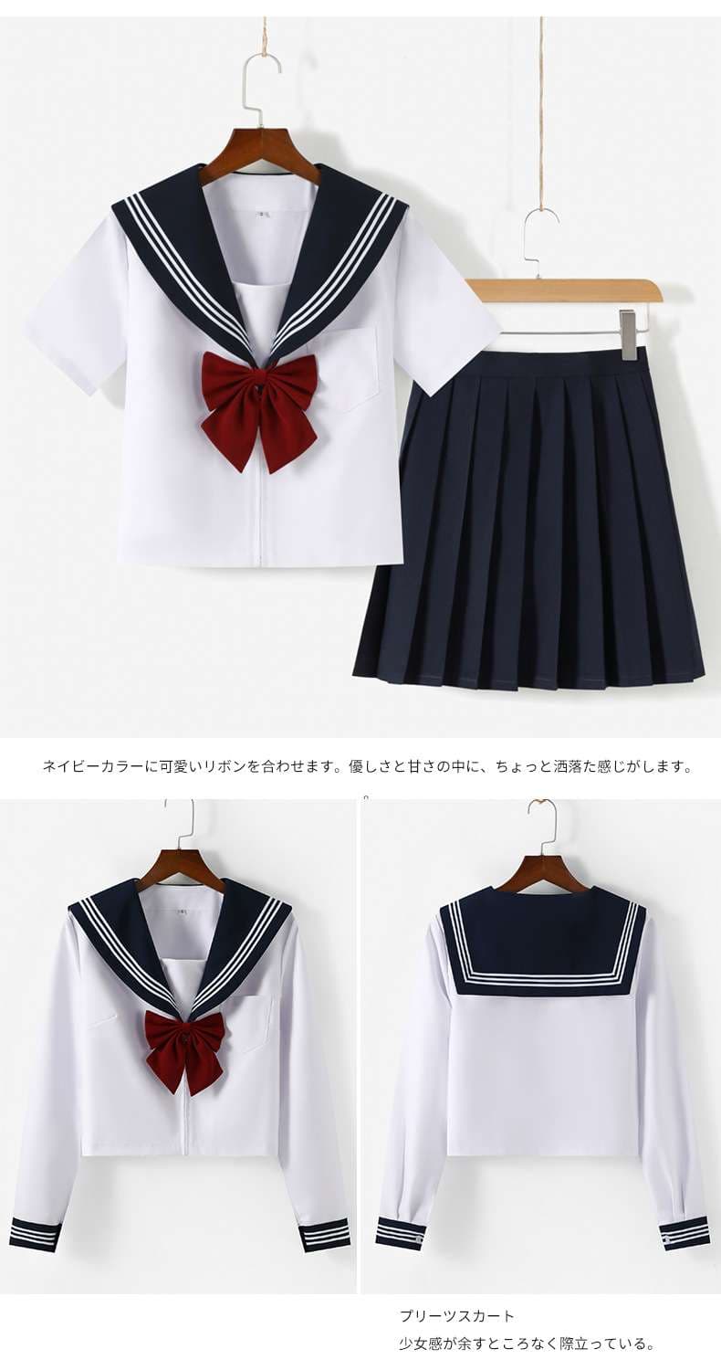 セーラー服 JK風 コスプレ衣装 夏冬2WAY