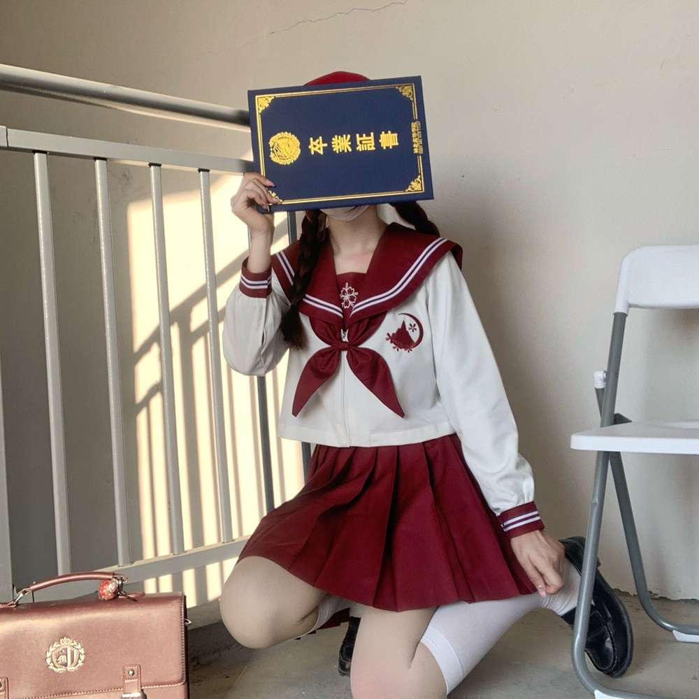 セーラー服 学園風 リボン付き制服セット