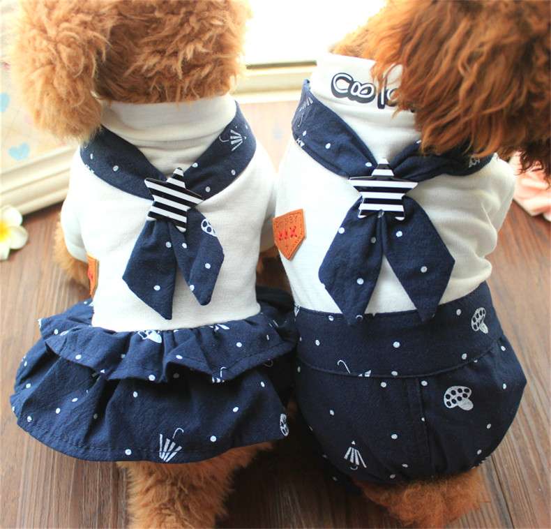 セーラー服 ペット用 風コスチューム