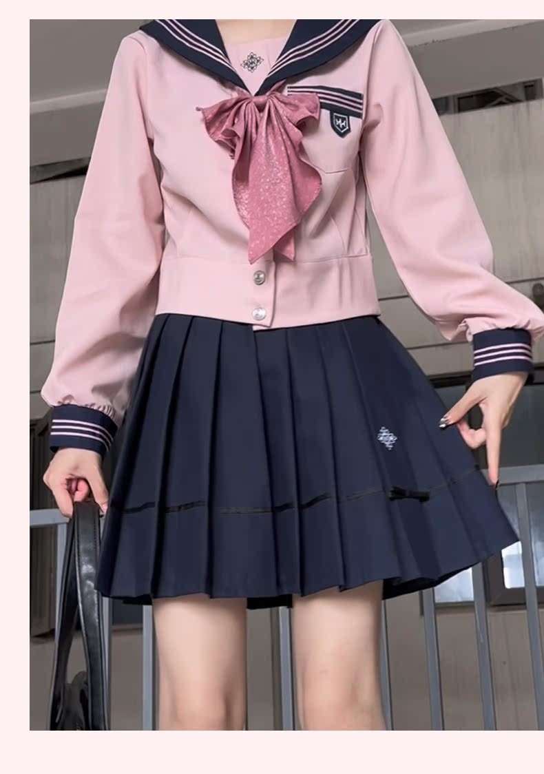 セーラー服 大きなリボンの 制服セット
