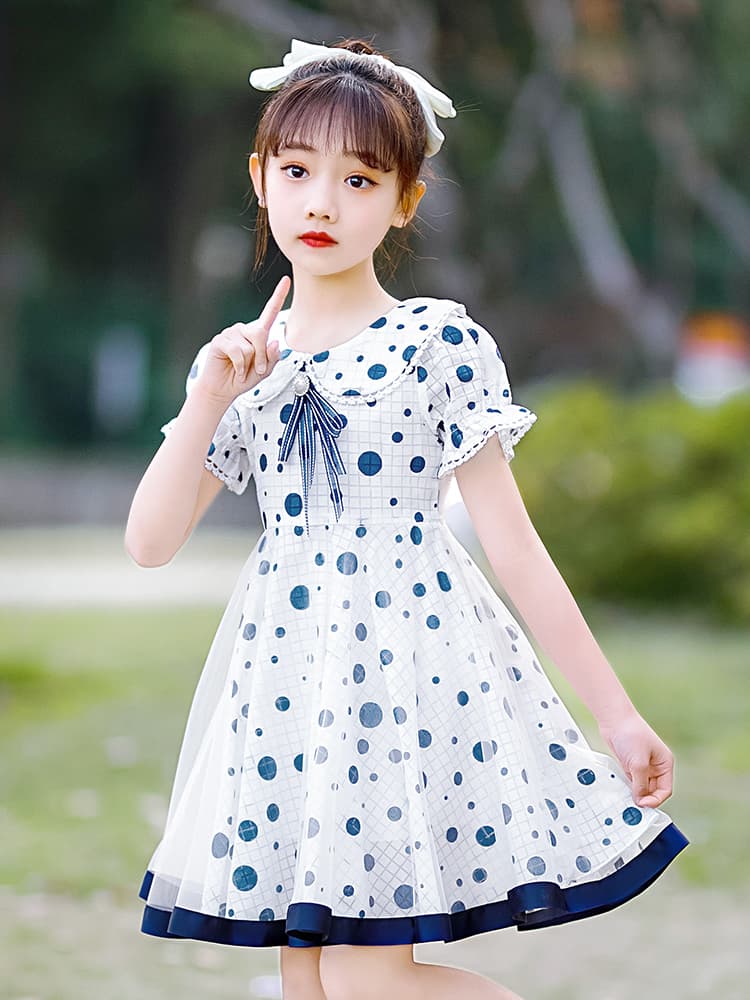 セーラー服 水玉リボンセーラーワンピース